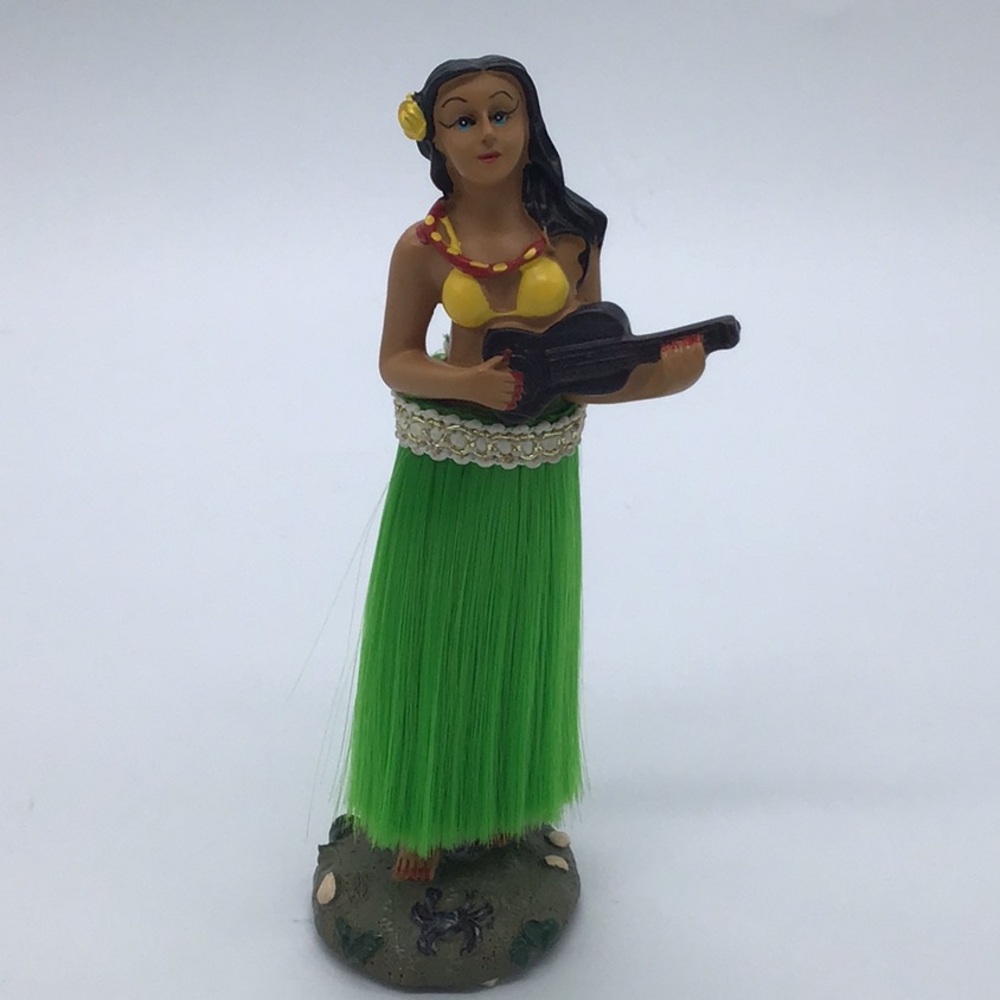 Vintage Dashboard Hula Girl Bobble Ukulele Dancer